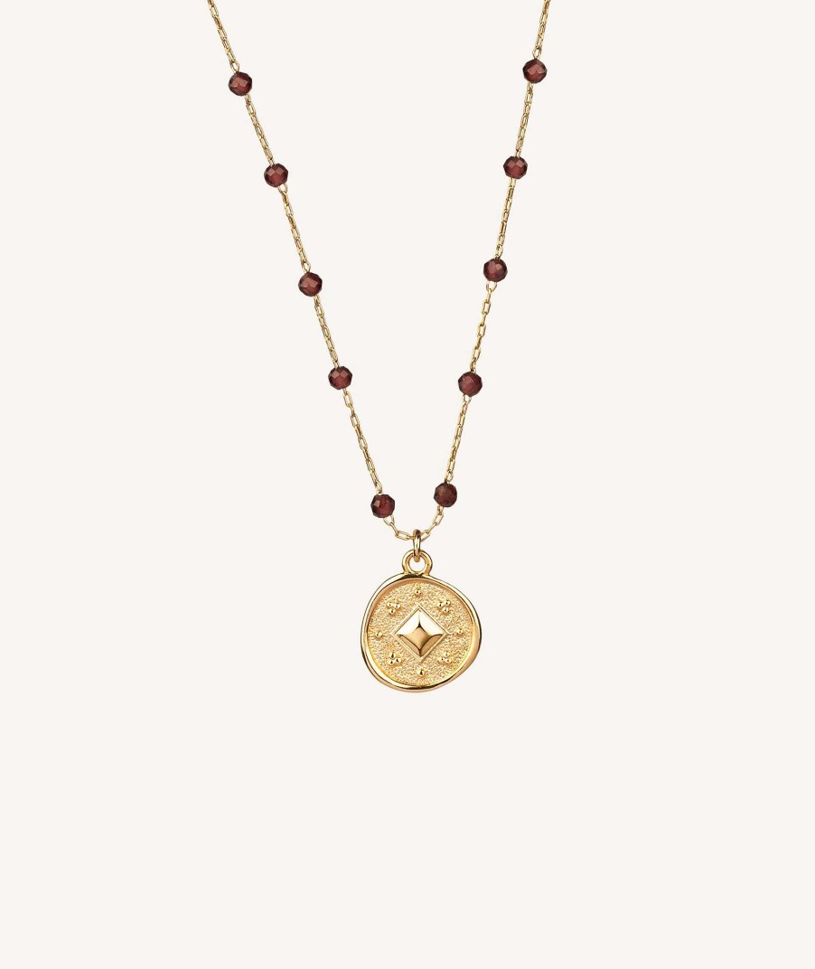 Collares Vidal & Vidal | Collar Circulo Piedra Garnet