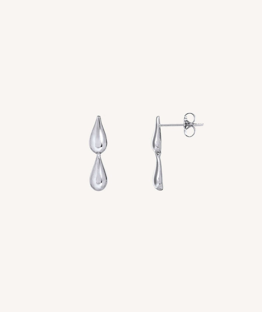 Pendientes Vidal & Vidal | Pendientes Drop Chapado Doble Gota