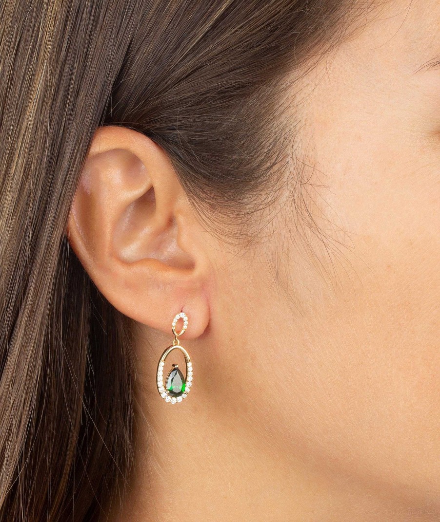 Pendientes Vidal & Vidal | Pendientes Largo Verde