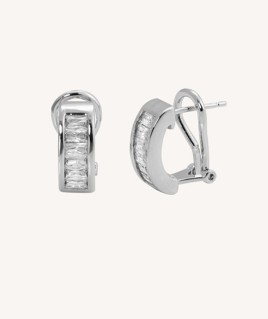 Pendientes Vidal & Vidal | Pendientes Aro Circonitas Baguette