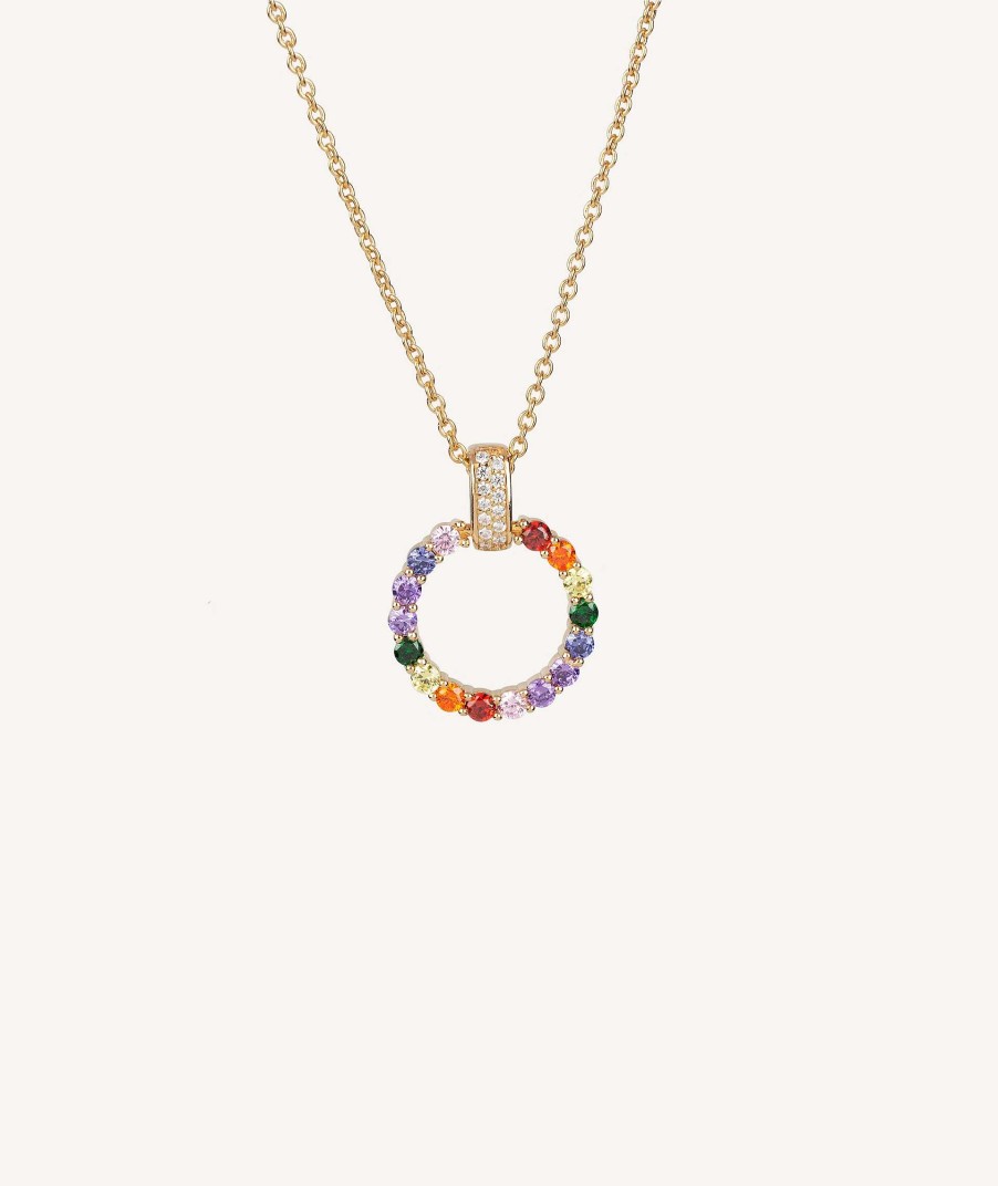 Collares Vidal & Vidal | Colgante Circulo Circonitas Multicolor