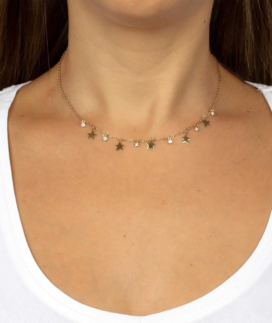 Collares Vidal & Vidal | Collar Estrellas Lisas Y Circonitas