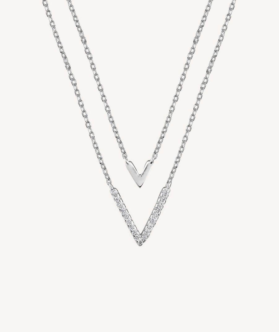 Collares Vidal & Vidal | Collar Doble V Circonitas