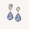 Pendientes Vidal & Vidal | Pendientes Cristal Light Sapphire & Champan