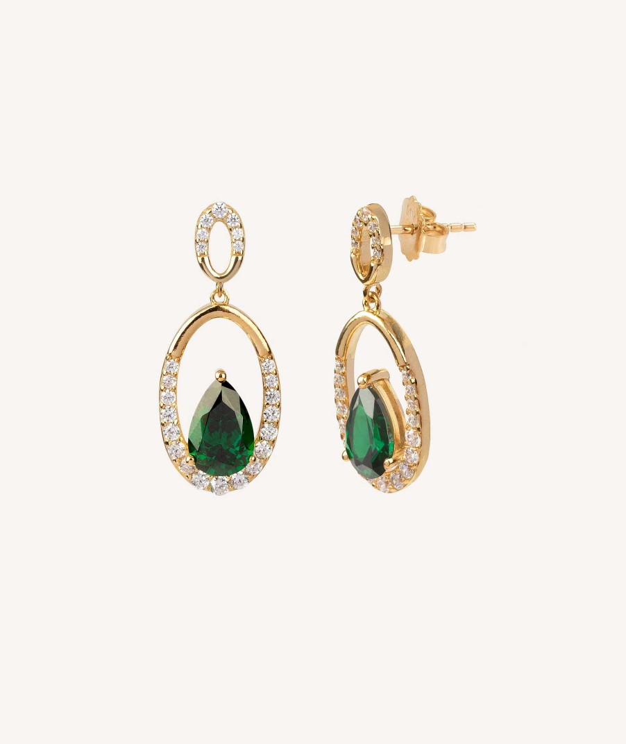 Pendientes Vidal & Vidal | Pendientes Largo Verde