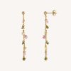 Pendientes Vidal & Vidal | Pendientes Largos Rosa Verdes