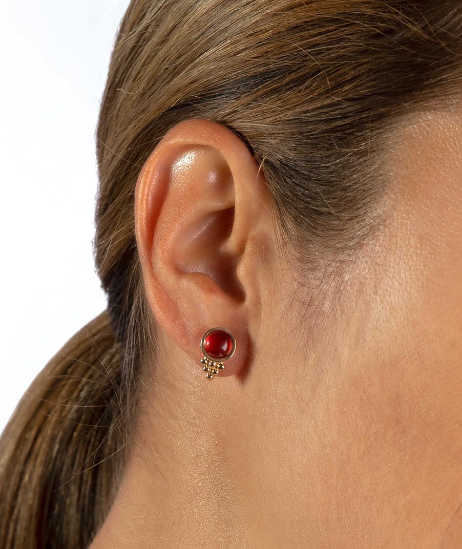 Pendientes Vidal & Vidal | Pendientes Gata Roja Racimo