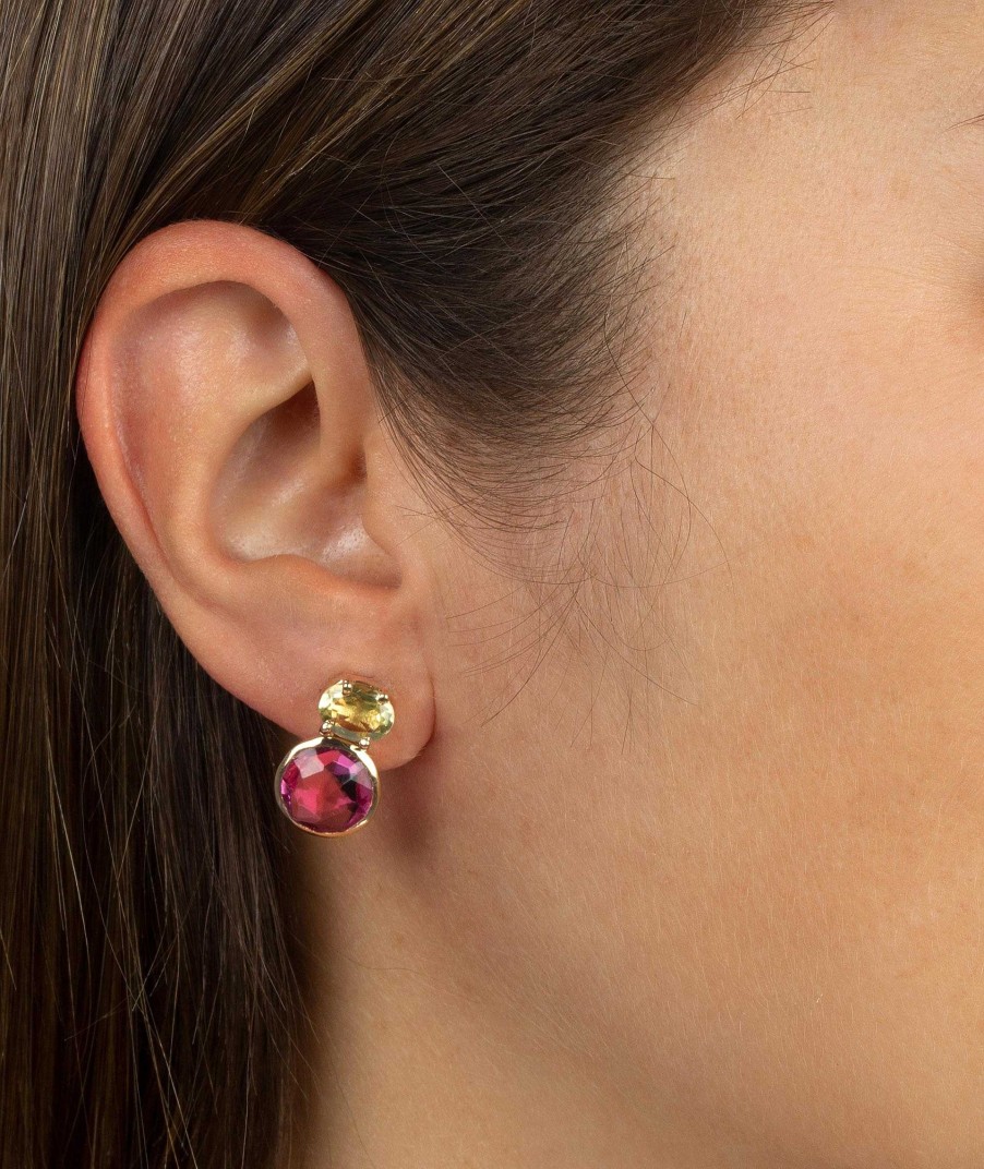 Pendientes Vidal & Vidal | Pendientes Piedras Rosa