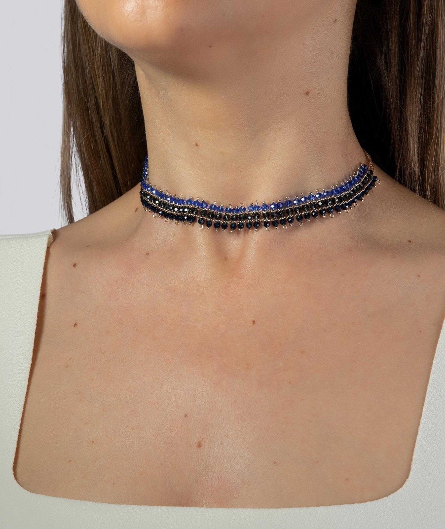 Collares Vidal & Vidal | Choker Cristal Azul