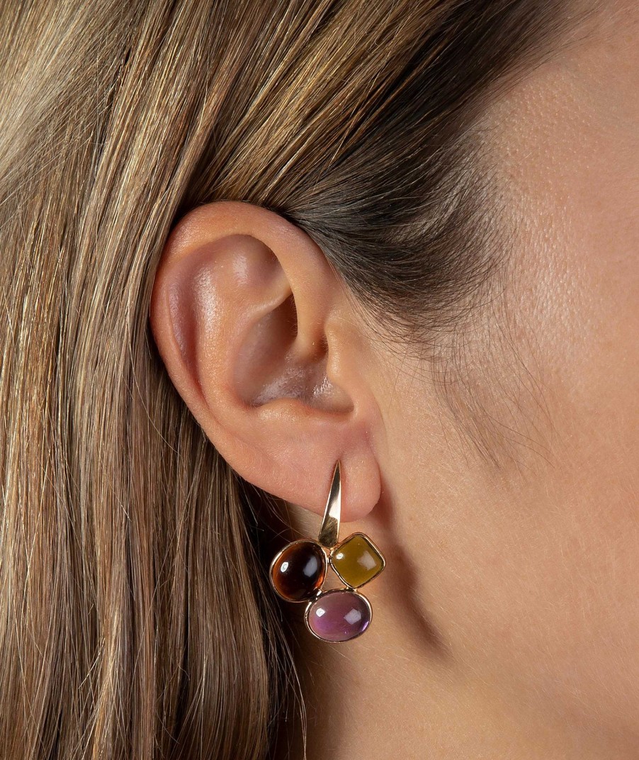 Pendientes Vidal & Vidal | Pendientes Con Piedras De Colores