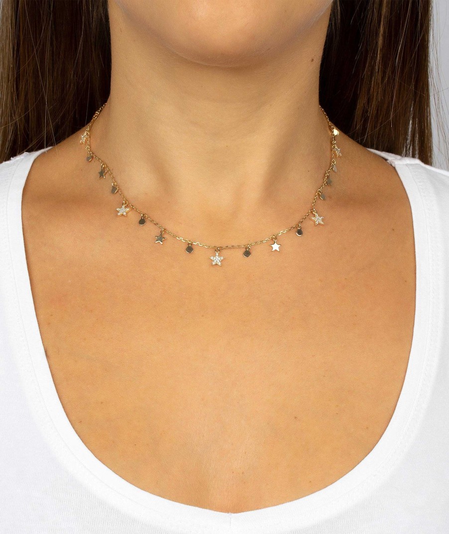 Collares Vidal & Vidal | Collar Estrellas Lisas Circonitas