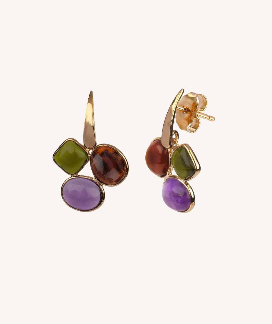 Pendientes Vidal & Vidal | Pendientes Con Piedras De Colores