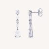 Pendientes Vidal & Vidal | Pendientes Sof A Plata De Ley 925 Chapado Platino Circonitas C Bicas