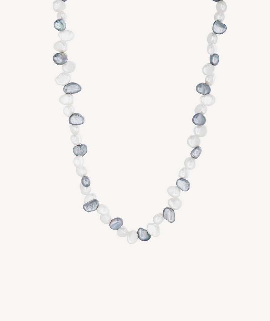 Collares Vidal & Vidal | Collar Favaritx Perlas Gris Blanca