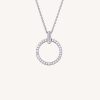 Collares Vidal & Vidal | Colgante Matilde Plata De Ley 925 Chapado Platino Circonitas C Bicas