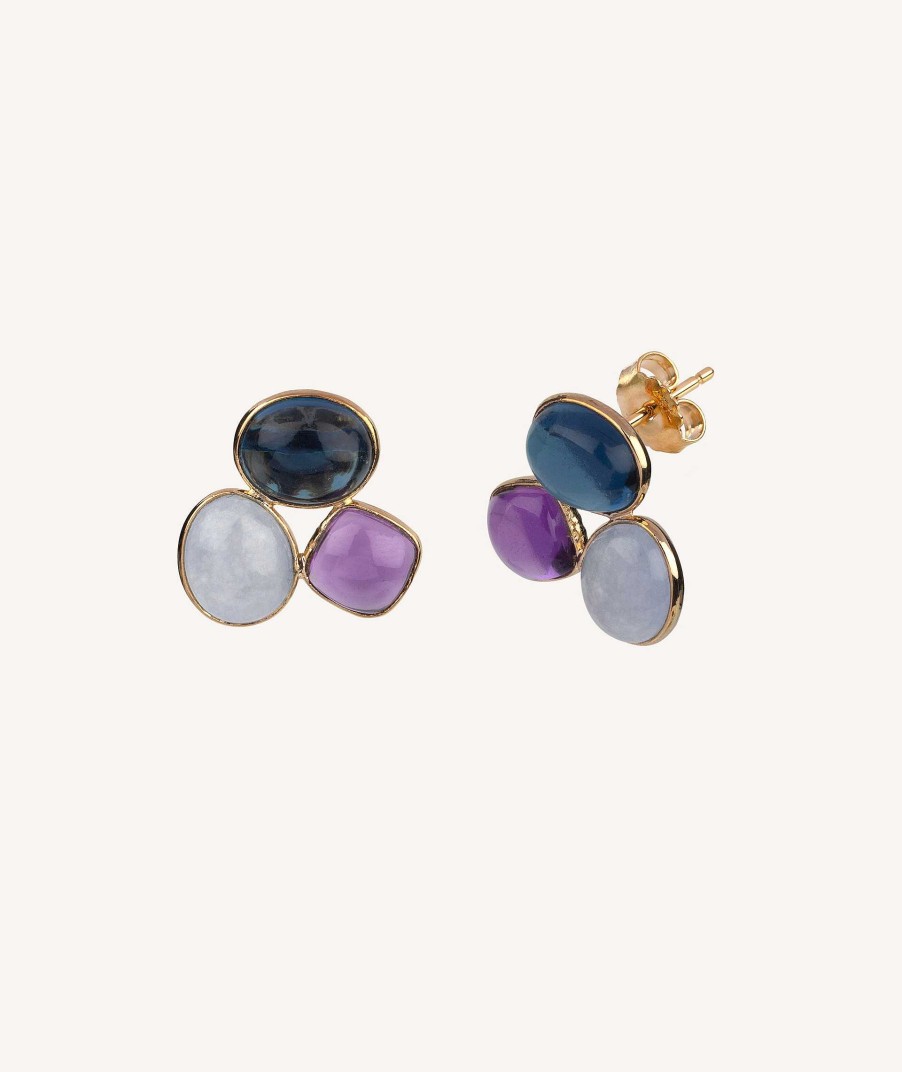 Pendientes Vidal & Vidal | Pendientes Con Piedras De Colores