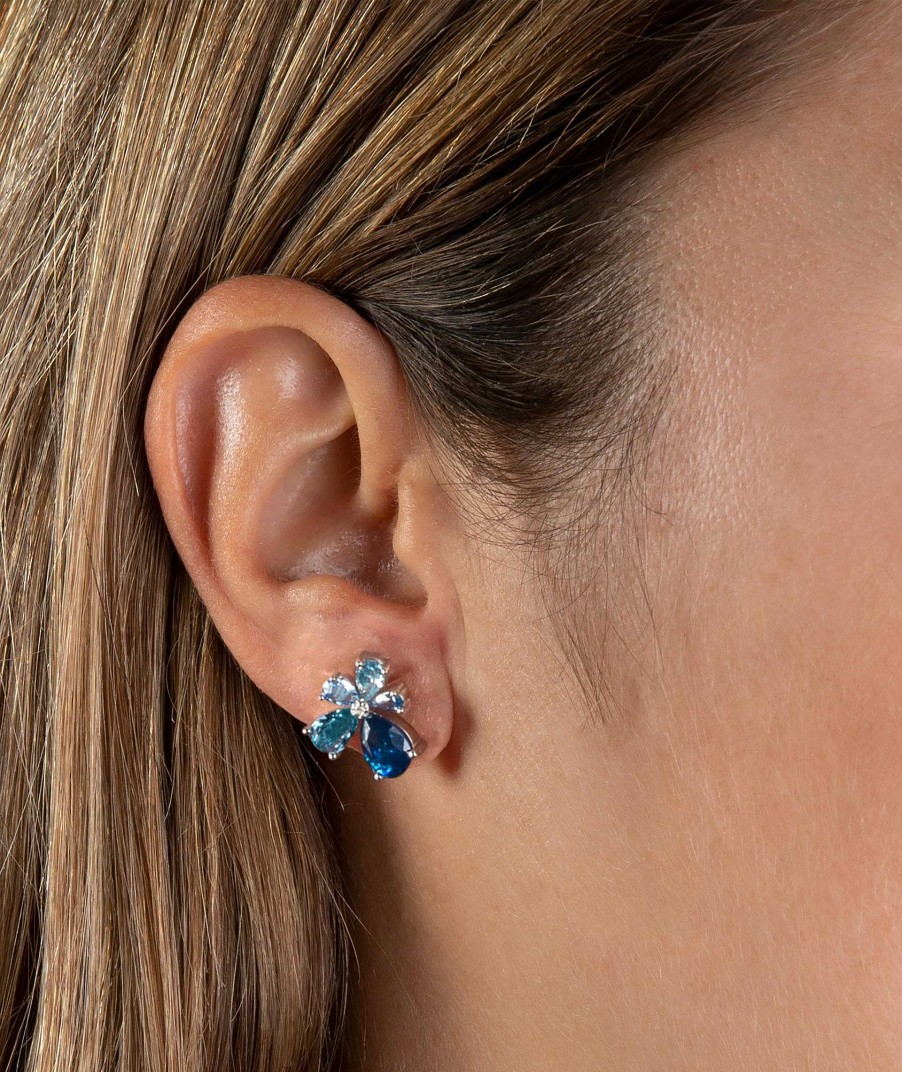 Pendientes Vidal & Vidal | Pendientes Circonitas Azul