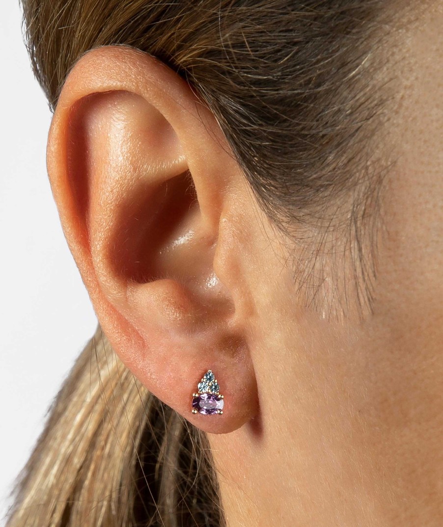 Pendientes Vidal & Vidal | Pendientes Circonitas Violetas