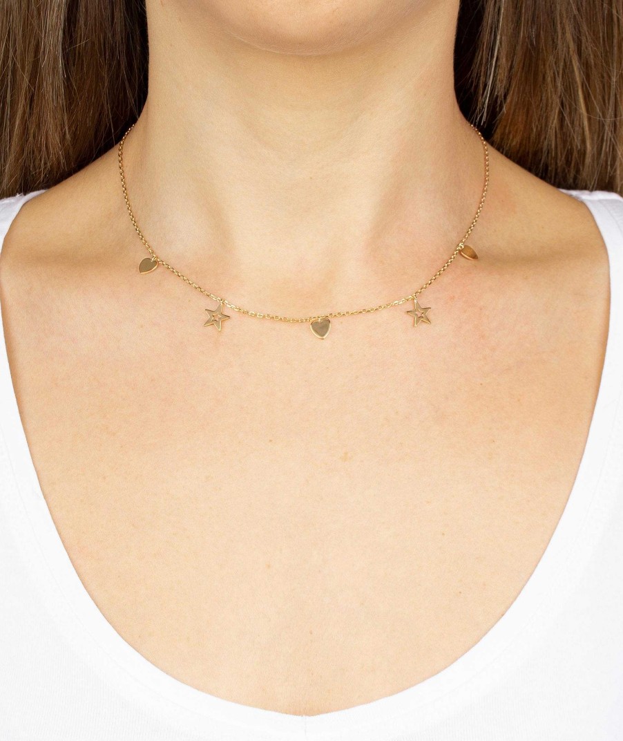 Collares Vidal & Vidal | Collar Corazones Estrellas Colgantes