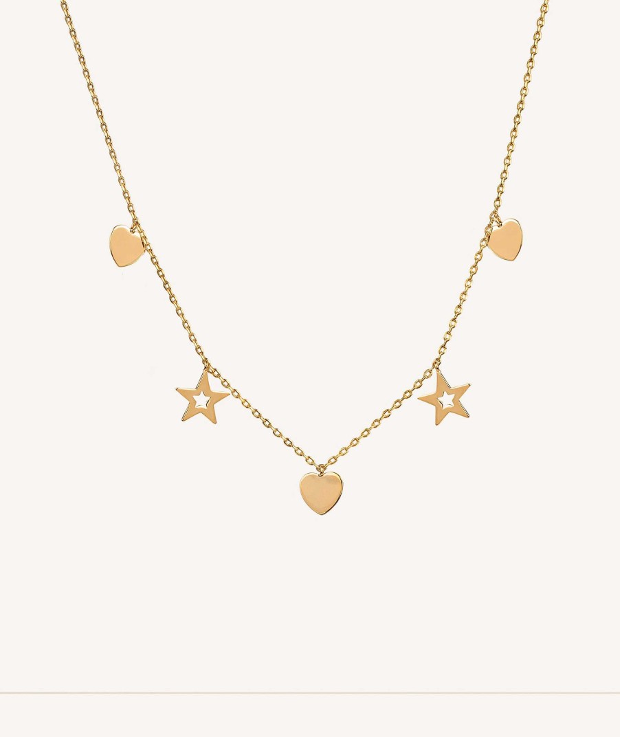 Collares Vidal & Vidal | Collar Corazones Estrellas Colgantes