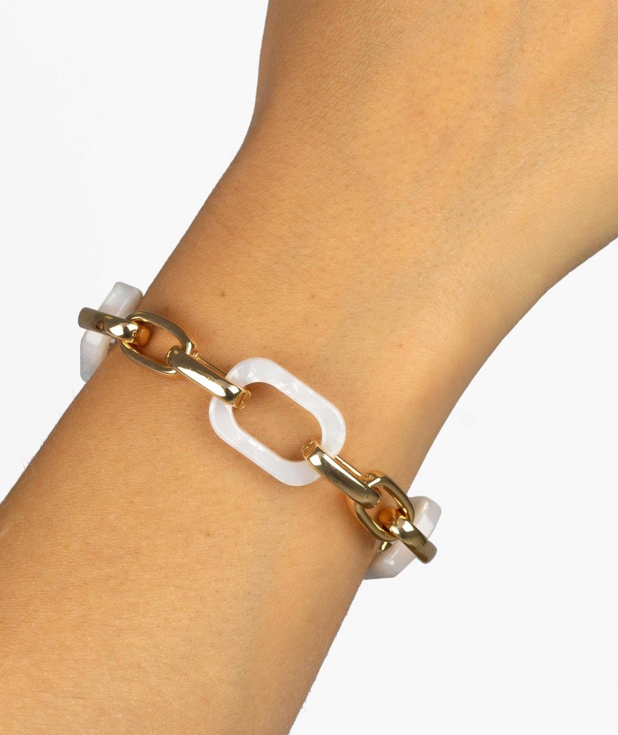 Pulseras Vidal & Vidal | Pulsera Eslabones Y Carey Crema