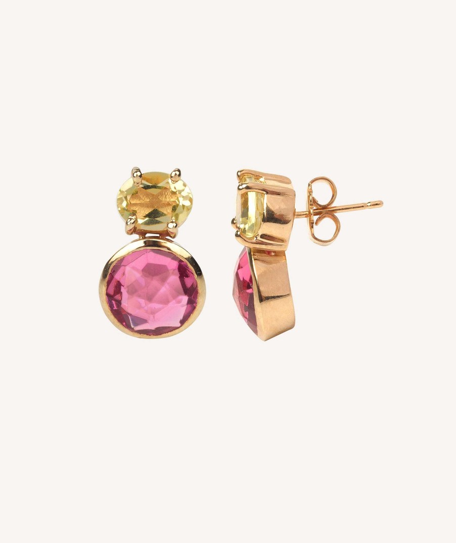 Pendientes Vidal & Vidal | Pendientes Piedras Rosa