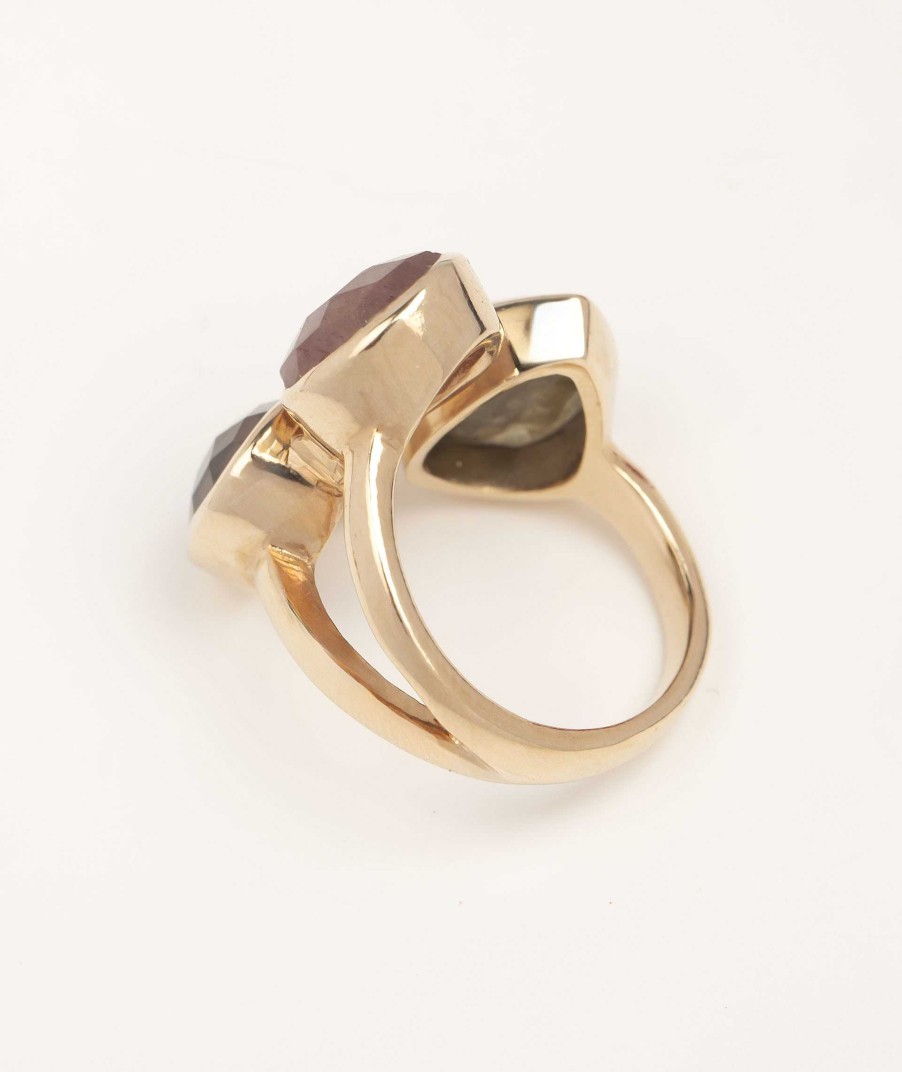 Anillos Vidal & Vidal | Anillo Tanit Con Tres Piedras Naturales