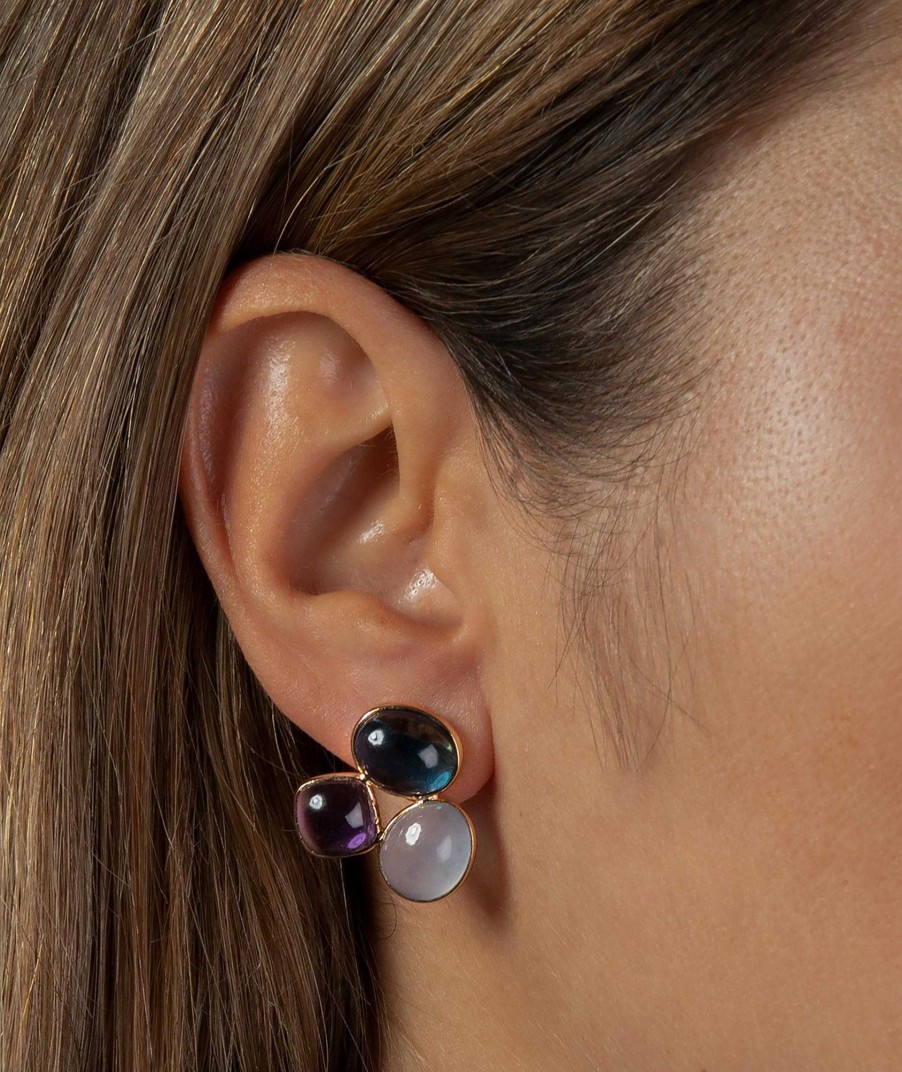 Pendientes Vidal & Vidal | Pendientes Con Piedras De Colores